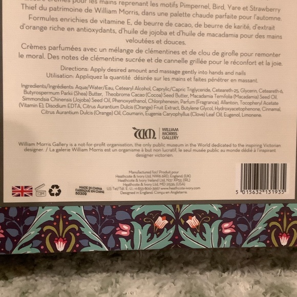 William Morris At Home Luxury Scented Hand Cream Set of 4 NWT 4x1.7oz Clementine - Picture 11 of 16